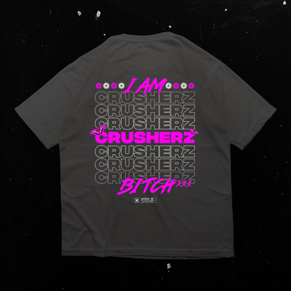 CRUSHERZ - T-SHIRT NOIR OVERSIZE